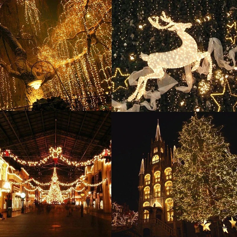 String Light 10M/20M Christmas Wedding Party Decoration Lights Garland AC110V 220V Outdoor Street Festoon Garden Waterproof Lamp