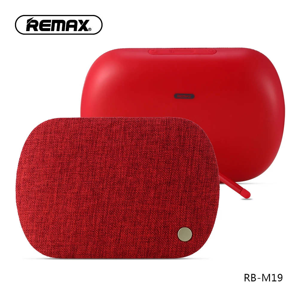 Remax RB-M19 волокна Беспроводной Bluetooth spekaer Bluetooth 4,2 рабочего ткань HiFi Bluetooth динамик для смартфоны IOS и Android