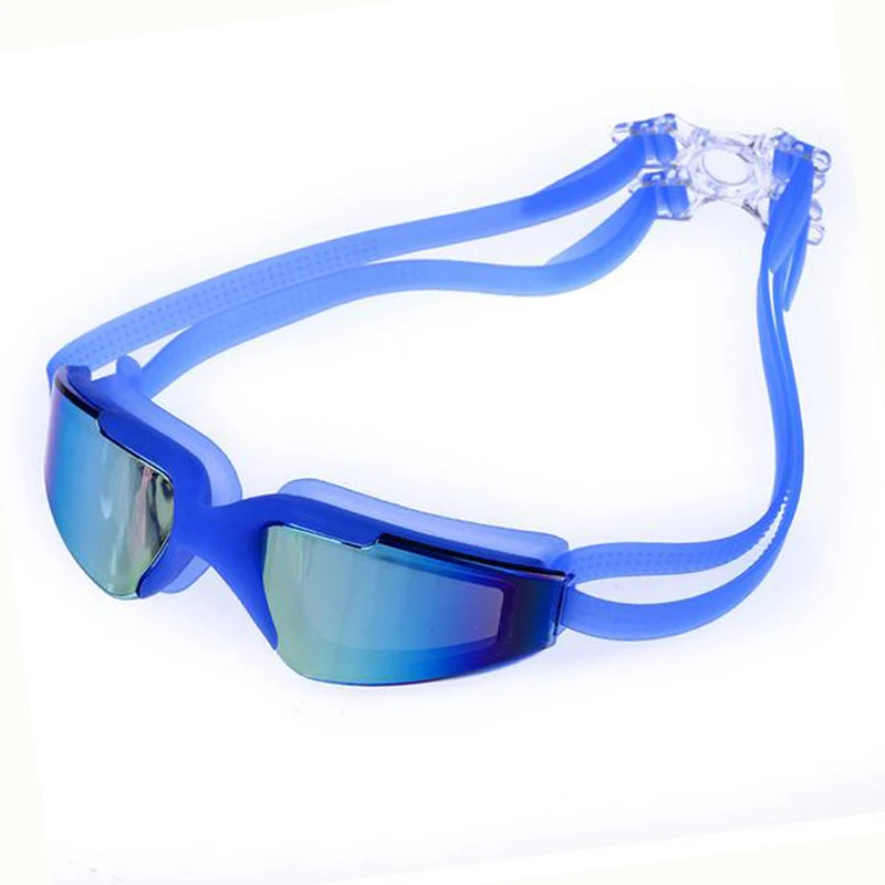 Красочные профессиональные гальванические водонепроницаемые анти туман УФ Защита бассейн плавательные зажимы из мягкого силикона защитные очки, очки