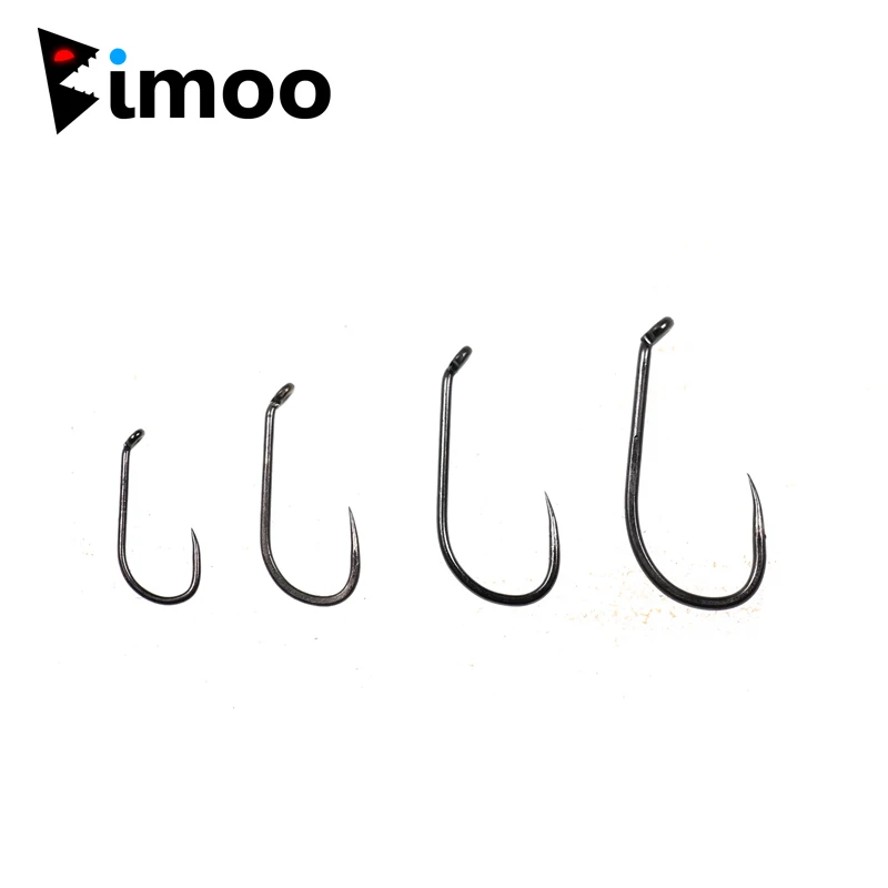 Bimoo 100 шт#12#14#16#18 крючок для завязывания мушек сухой крючок-мушка Caddis крючки для мушек черный никель материал для вязания мушек