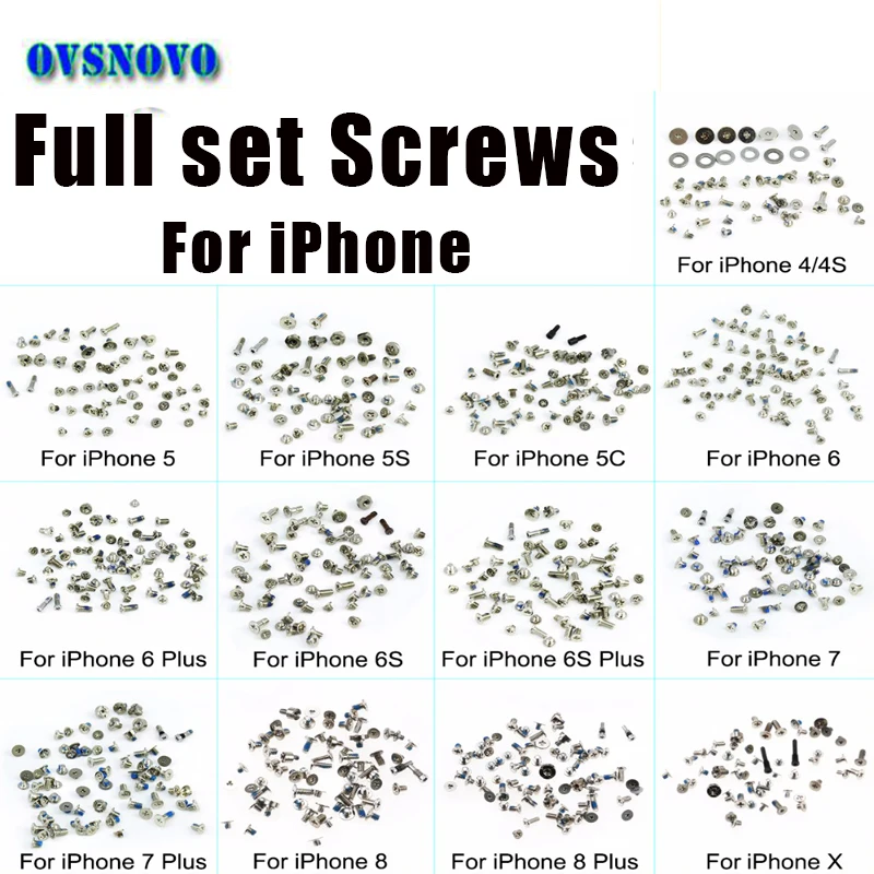 Screws Full Screw Set for iPhone 4G 4S 5G 5S 5C SE 6G 6S 6 PLUS X