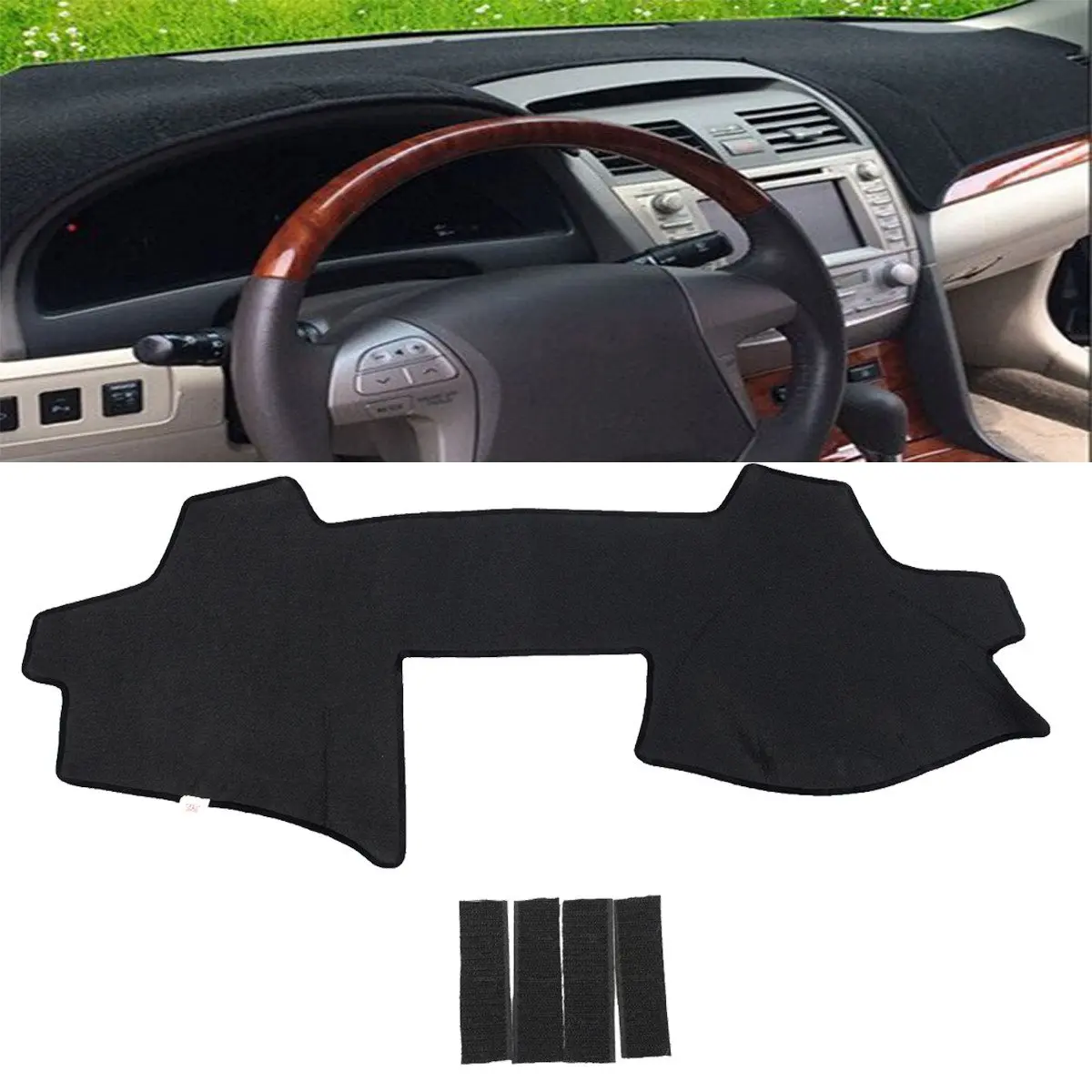 Black Felt Car Inner Dashboard DashMat Sun Cover Pad Sun Visors Mat Sun Shade For TOYOTA Camry 2006-2011 Black Felt Car Inner Dashboard DashMat Sun Cover Pad Sun Visors Mat Sun Shade For TOYOTA Camry 2006-2011