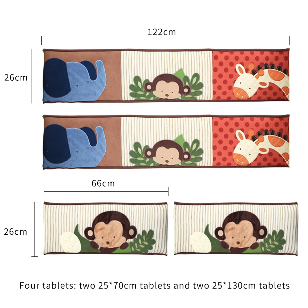 Детские бамперы для кроватки в виде животных, Детские бамперы для детской кроватки, мягкая подушка-узел, детская колыбель, декор для новорожденных, подарок, защита для кроватки