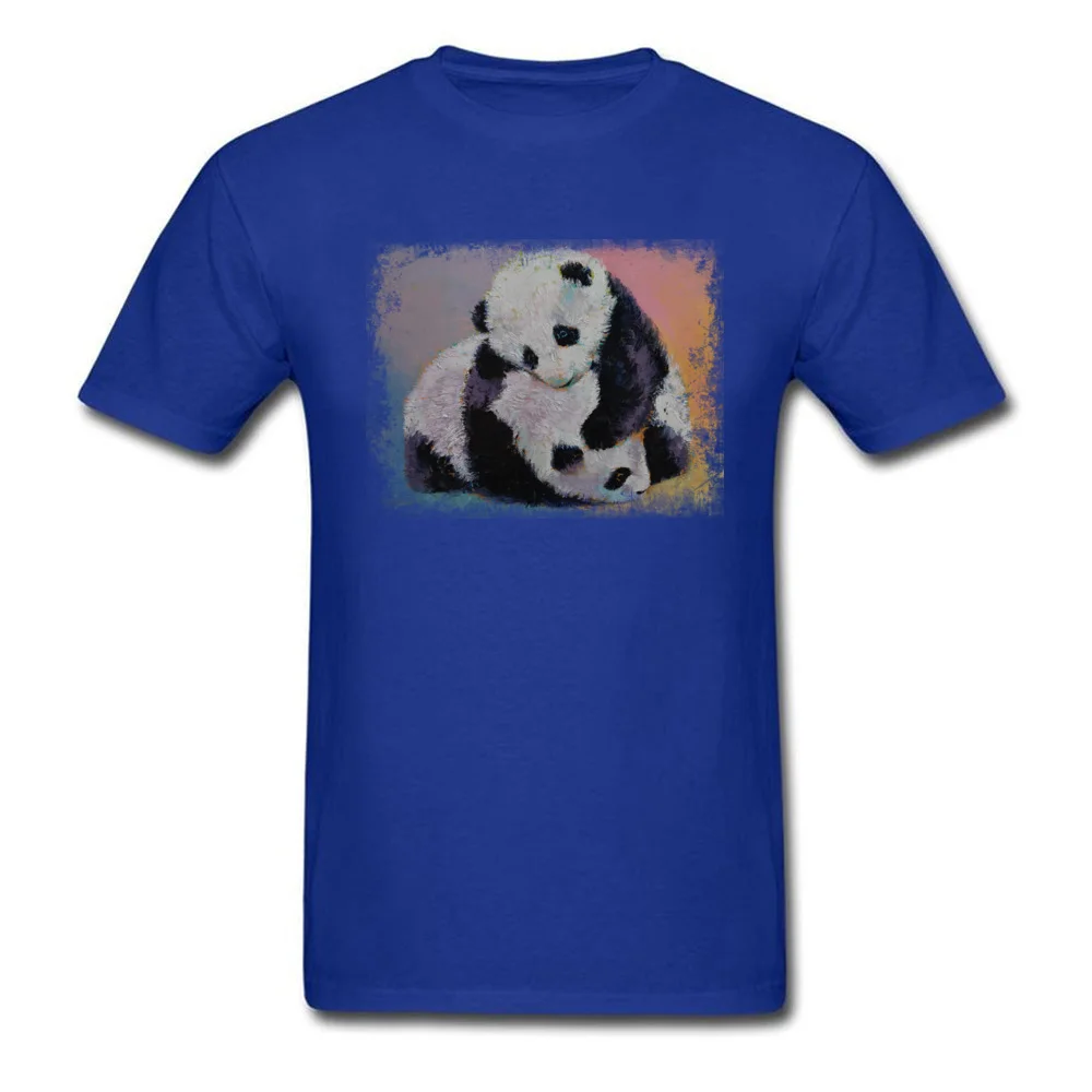 BABY PANDA RUMBLE Casual Summer Fall Pure Cotton Crew Neck Men Tops Shirt Geek Tees Company Short Sleeve T Shirt BABY PANDA RUMBLE blue