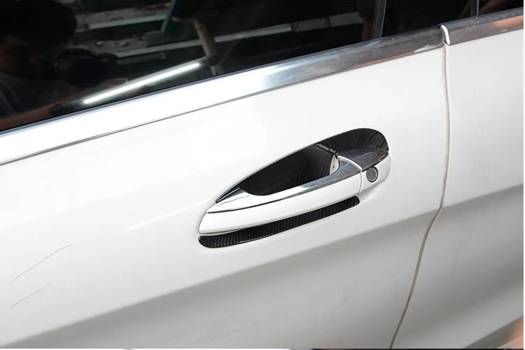 Carbon Fiber ABS Door Handle Cover For Mercedes Benz GLK GL ML C Class W204 X204