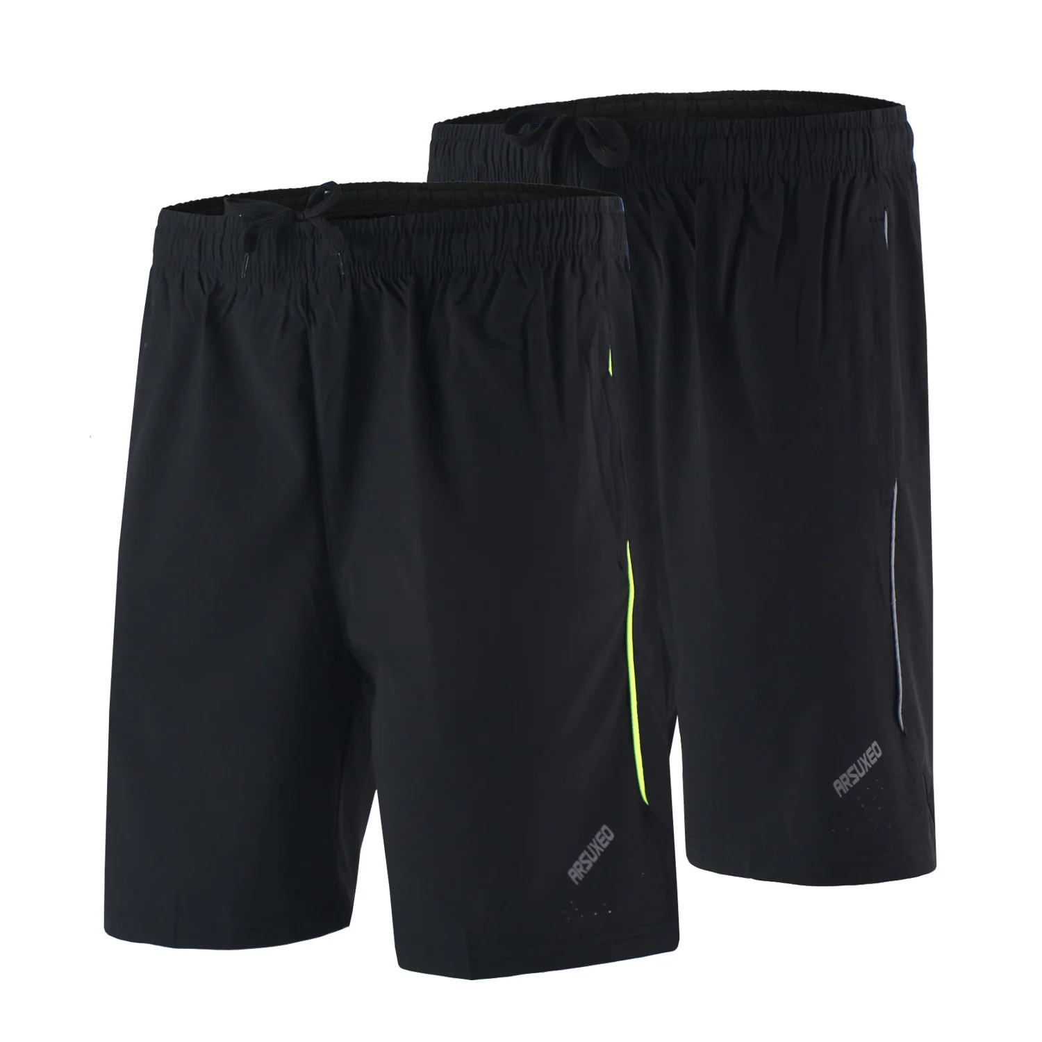 

Arsuxeo Summer Men's Running Shorts Black Breathable Crossfit Fitness Gym Soccer Tennis Workout Training Sports Jogging Shorts