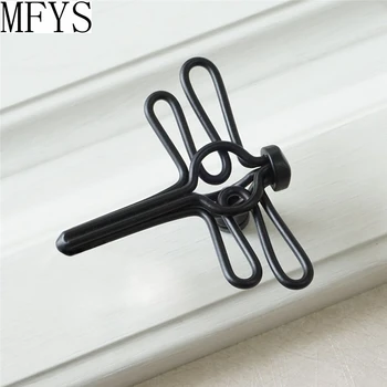 

Dragonfly Knobs Dresser Knobs Drawer Knob Handles Unique Black Kitchen Cabinet Knobs Pull Handle Wrough Iron Look Hardware