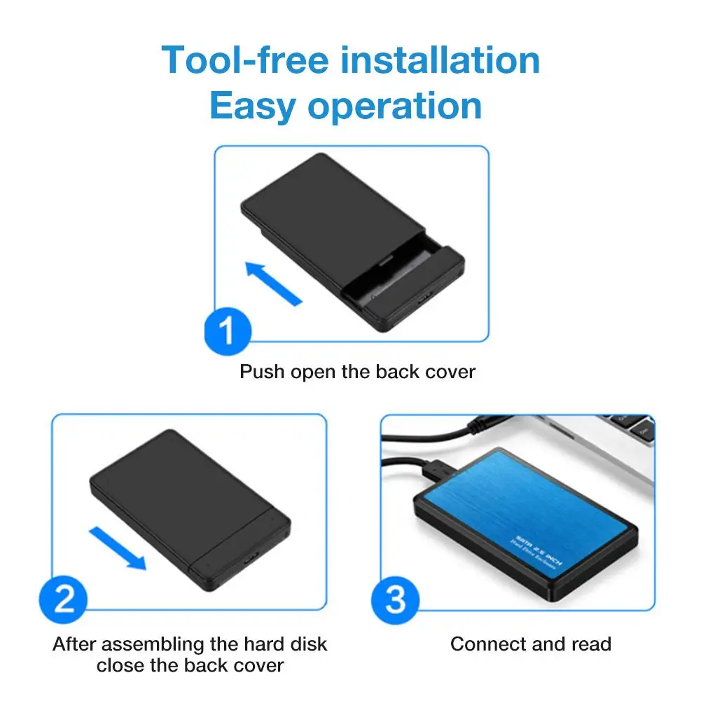 USB 3,0 ноутбук мобильный жесткий диск коробка Матовый 2,5 дюймов SSD алюминиевый внешний корпус HDD корпус Поддержка HDD/SDD UASP протокол