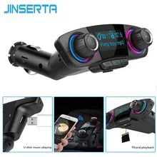 JINSERTA Car MP3 Player Dual USB bluetoorh FM Transmitter Aux Modulator Bluetooth Handsfree Car Audio Kit with Smart Charging