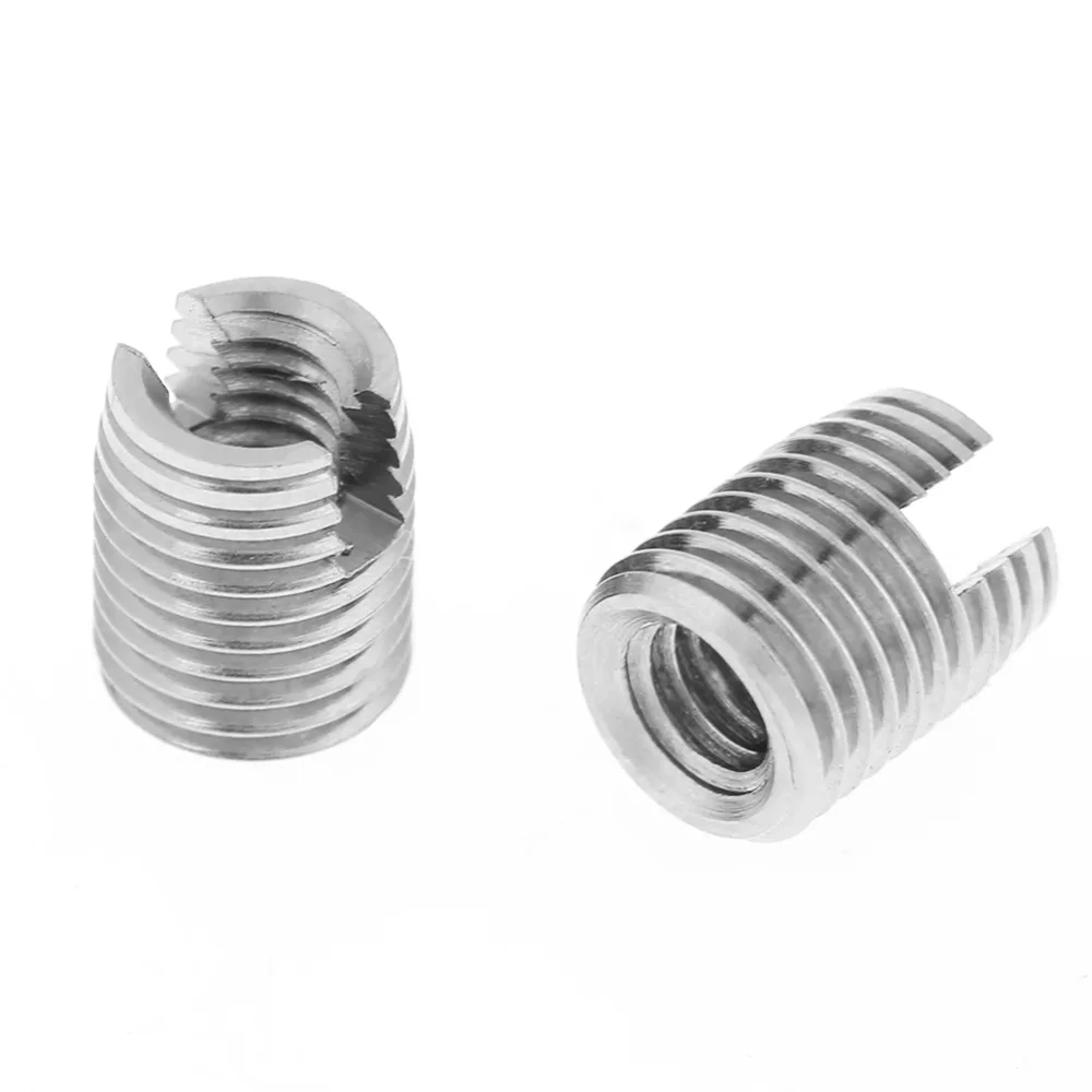 20pcs Metal Self Tapping Slotted Screw Thread Insert Helical Repair Insert M4 x 8mm Set 