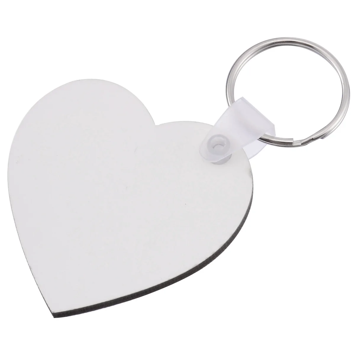 10pcs New Heart Blank Board Sublimation Printing Keyrings  One Side Printable For Heat Press Machine