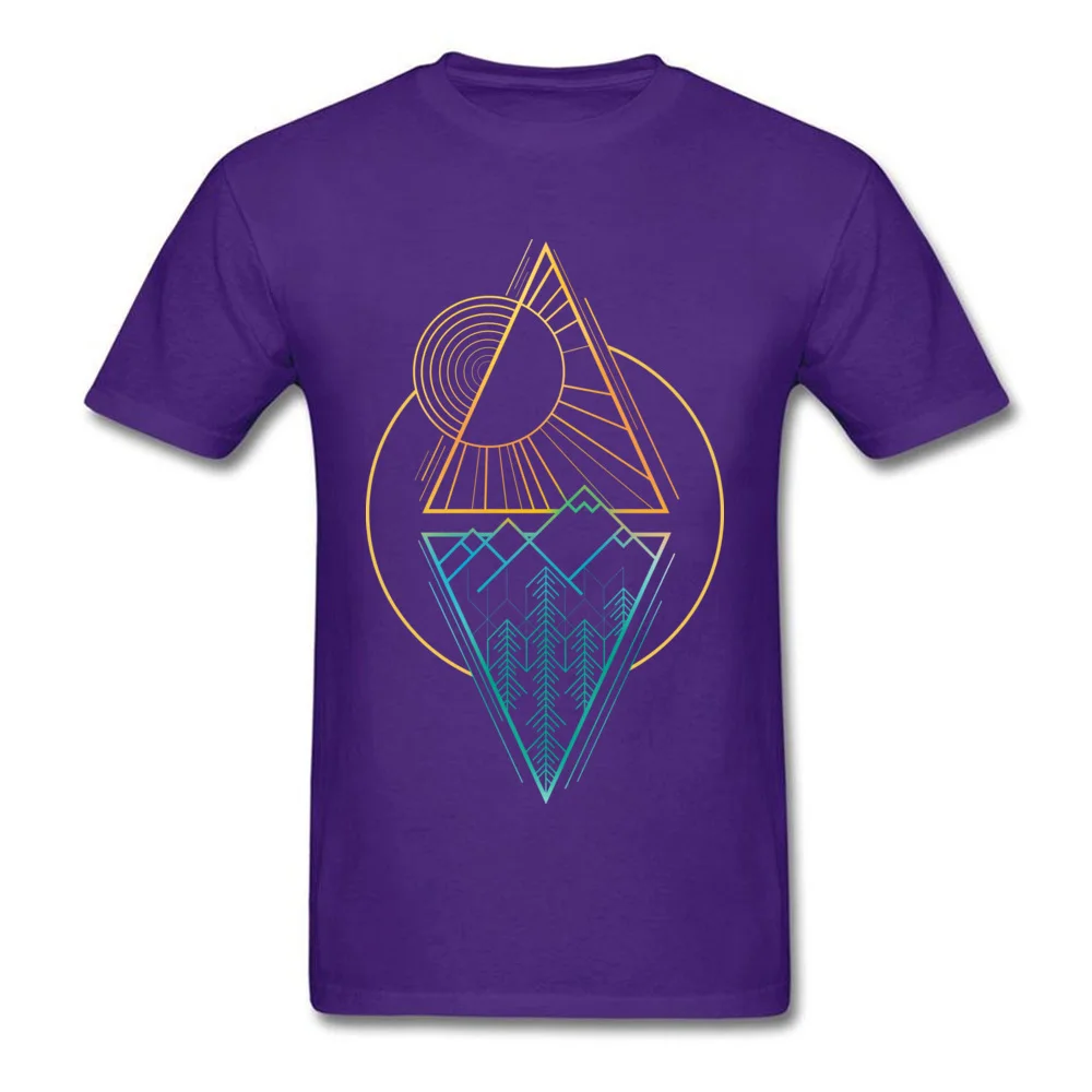 Go Nature Dominant Short Sleeve Cool T-shirts Cotton Fabric Round Collar Men Tops & Tees Custom Tops & Tees Summer/Fall Go Nature purple