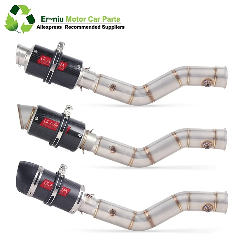 

Motorcycle Exhaust Muffler Escape Middle Link Contact Pipe Full System Slip On For yamaha YZF R1 1000 YZF1000 YZF-R1 2009~2015