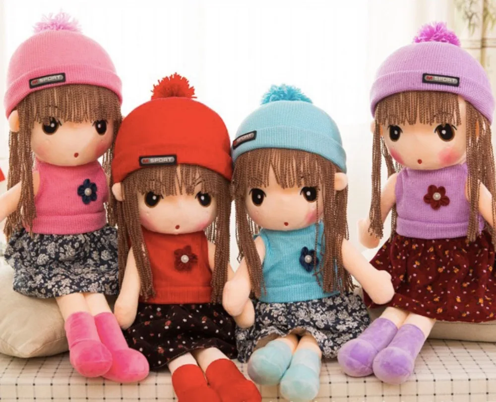 Kawaii Cotton Dolls 4 colors 4 size DIY hair style Girls gift Plush