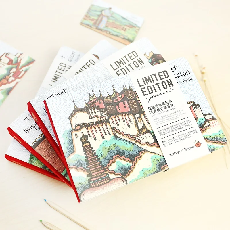 

Joytop 2017 New Tibet Impression Vintage Bandage Painting Drawing Graffiti Book Sketchook A5 Limited Edition Dairy For Adults