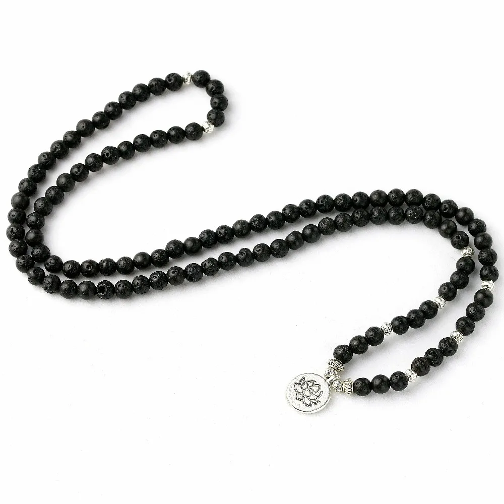 Браслет или ожерелье с бусинами Lotus Buddha Φ 6 мм 108 бусин браслет для йоги подарок