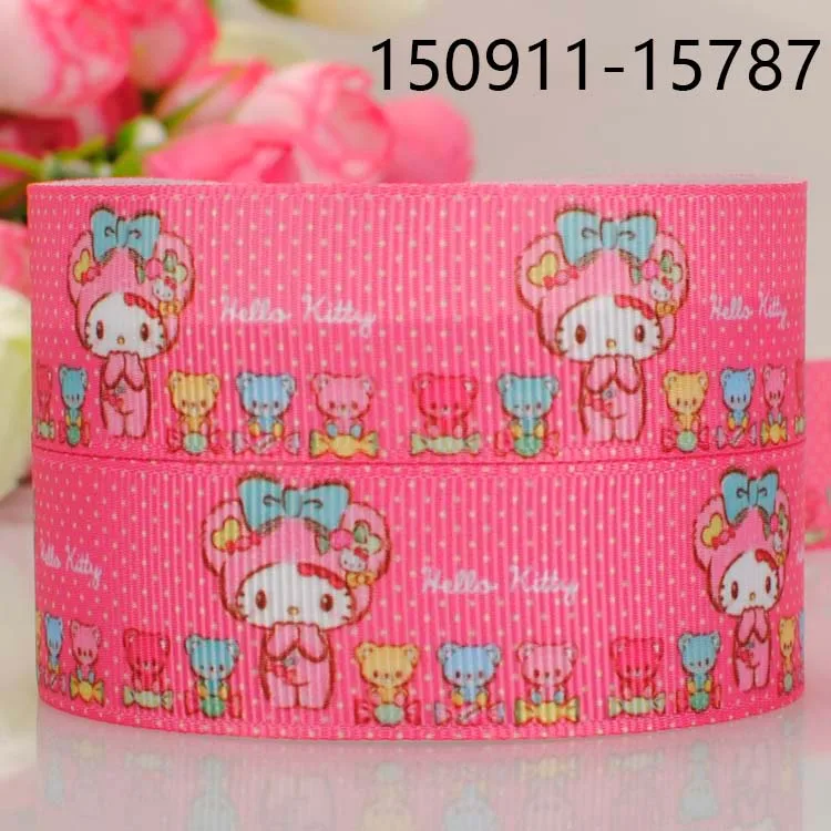 10 ярдов разные размеры живой японский мультфильм лента напечатанная Grosgrain