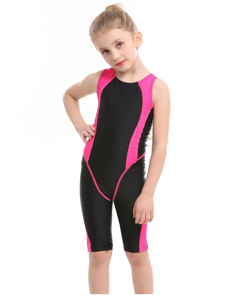 Детский купальник, спортивный Цельный купальник для девочек, боди в стиле пэчворк, детский купальный костюм, детский пляжный Монокини