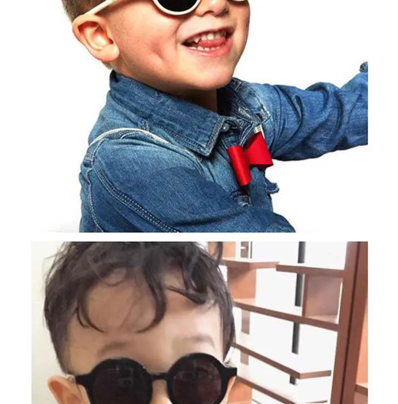 RBRARE классические круглые детские солнцезащитные очки карамельного цвета для детей с Впадиной личности прекрасные очки для малышей рамки