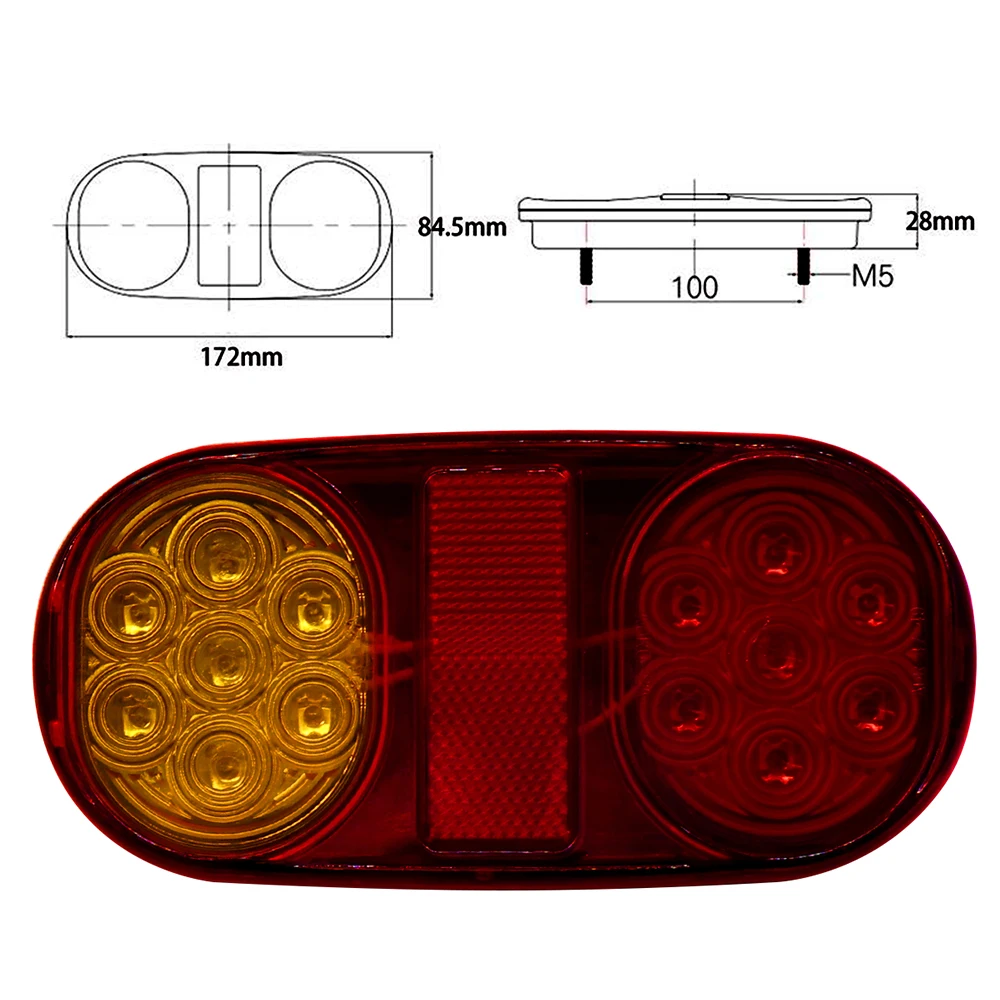 1 пара 12 В светодиодный фонарь индикатор остановки лампы с номерным знаком свет для автомобиля Грузовик Прицеп Лодка