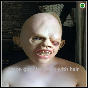

Free shipping High Quality 100% Natural Eco-friendly Latex Horror Scary Mask Halloween Latex Superman Cosplay Sloth Goonies Mask