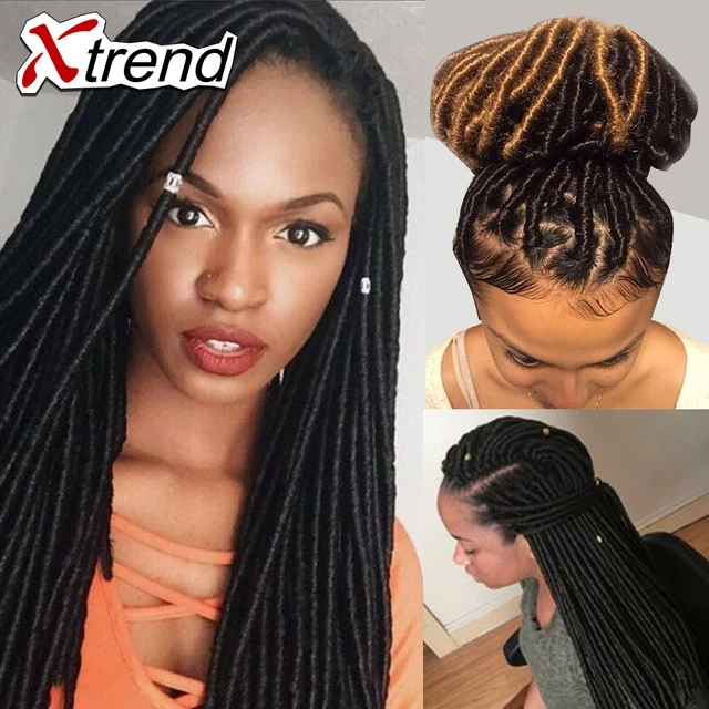 14inch 100g/pack 24root whosele Faux Locs Crochet Black
