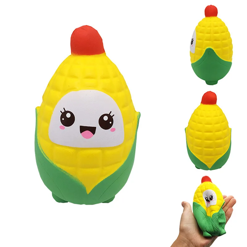 

Cute Fairytale Fantasy Simulation Slow Rebound Corn Cartoon PU Food Model Soft Corn Simulation Fruit Resin Decoration Girl Toy