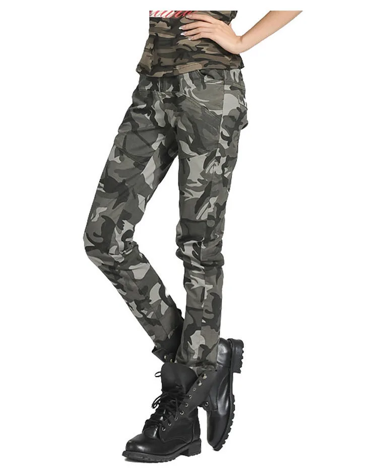 Camo Pants for Women Military Army Skinny Camouflage 100 Cotton