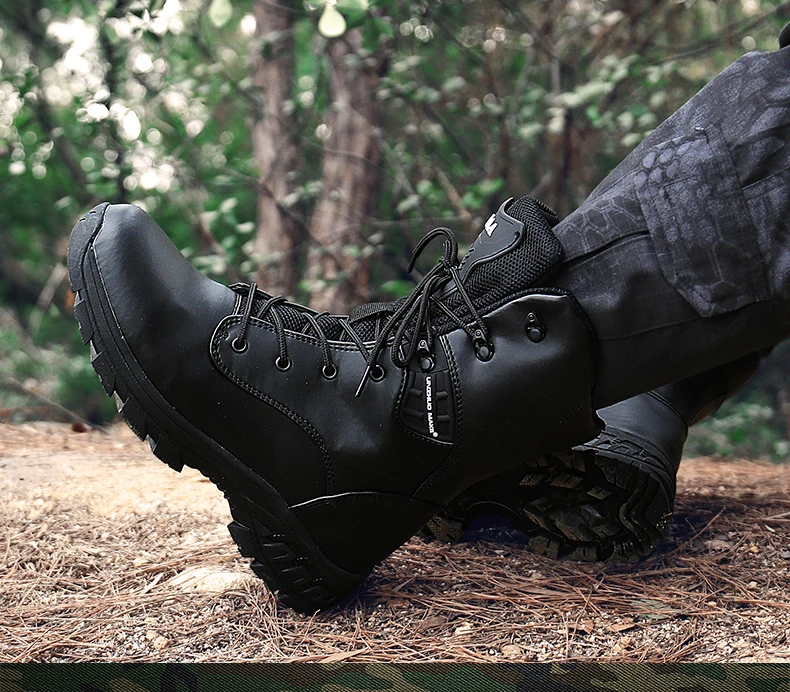 Ботинки мужские высокие камуфляжные водонепроницаемые рабочие ботинки уличные военные ботинки Большие размеры армейские ботинки Нескользящие тактические ботинки