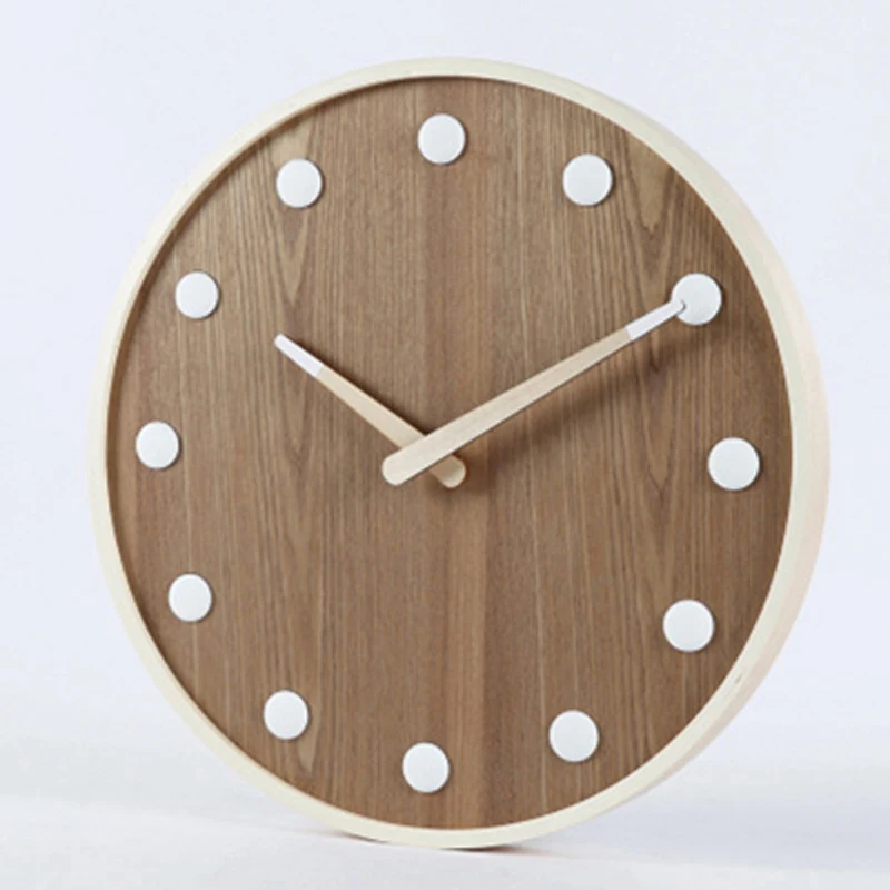 

Large 3D Wall Clock Modern Design for Living Room Wood Hanging Clock Creative Wooden Watch Wall Clocks Home Decor Silent 14 inch