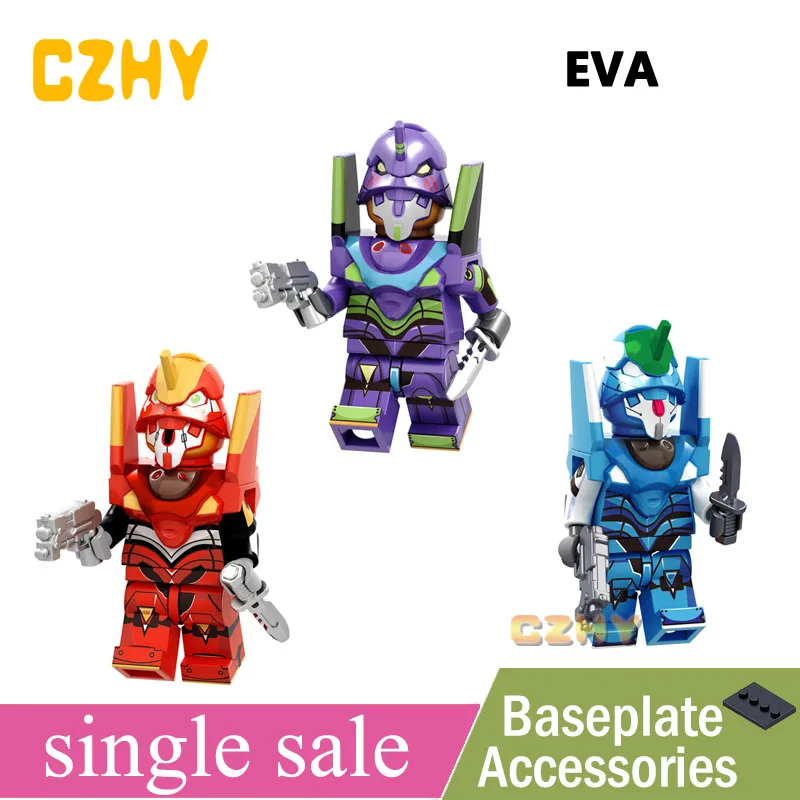 

Single EVA miniFIGuRed EVA00 PROTOTYPE EVANGELION EVA-2 Production MEGA MAN Building Blocks legoe Toys PG1405 PG1406 PG1407