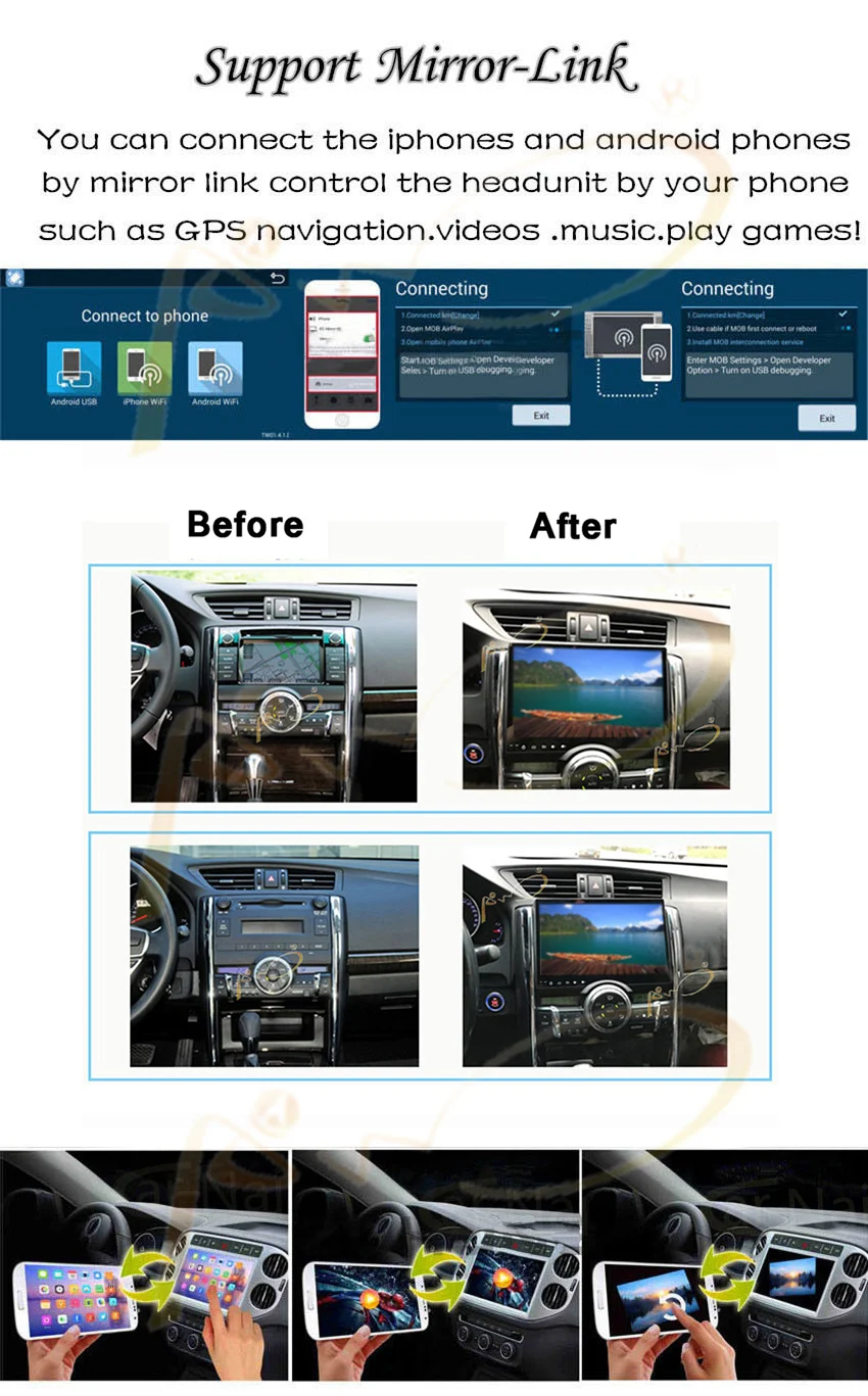 Cheap Android 8.1 Car Radio GPS for Toyota Reiz Mark x 2011-2017 Stereo Head Unit Wifi Multimedia Player HD Touch Screen Bluetooth 5