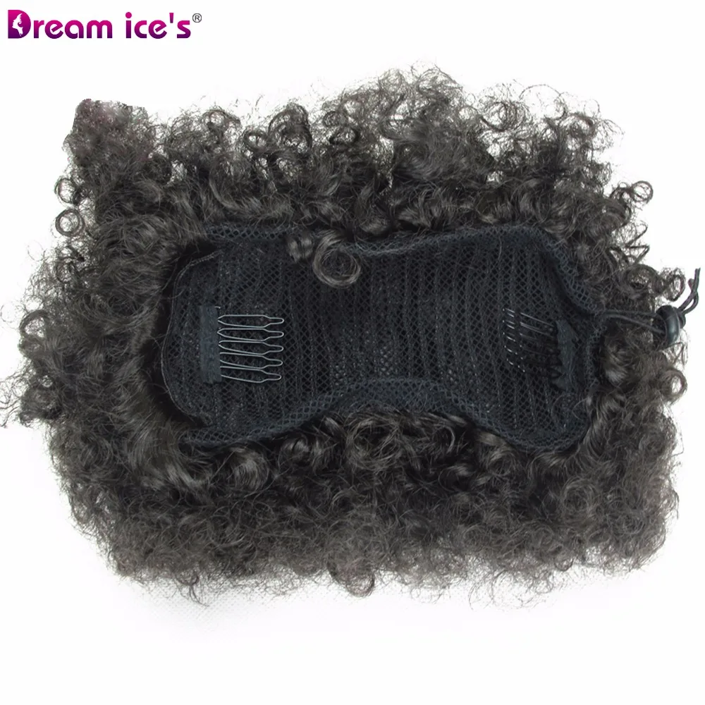 Синтетический 8 дюймов Большой шиньон булочка волос с зажимом в афро слоеные эластичные поддельные классические средства наращивания волос для черных/белых женщин