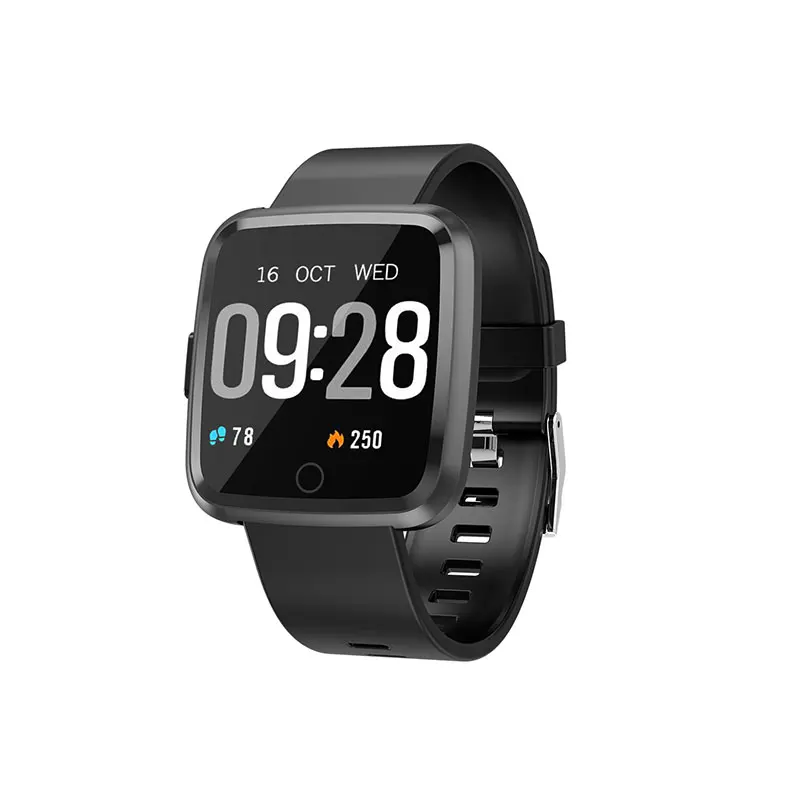 Смарт-часы VERYFiTEK Y7, измеритель артериального давления, пульсометр, фитнес-трекер, водонепроницаемые женские и мужские часы, умные часы для Android IOS - Цвет: Silica Black