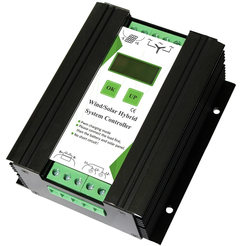 

12/24V Wind And Solar Complementary Charge Controller Light/Timer Control Lcd Monitor Wind Turbine Solar Panel Charger (600W W