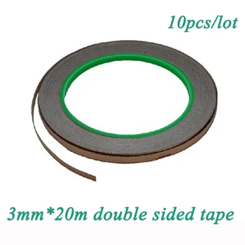 

10pcs/lot 3mm*20m BGA double sided conductive tape conductive copper foil tape