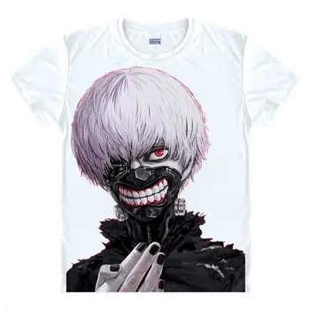 

Tokyo Guru T-Shirt Ken Kaneki Shirt men's 3D print T-shirts Anime Tees Lovely cute Short Sleeve Mens T-Shirts anime shirts a