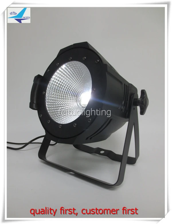 

T-Free shipping 8 pieces With barndoor cob led par 100w warm white or rgbw 4in1 led par can