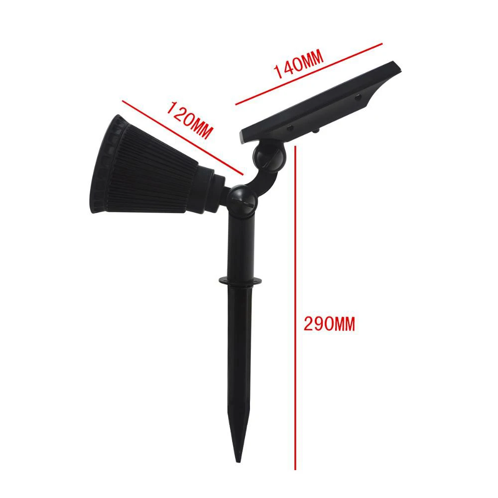 4Led Solar Lawn Lights Waterproof Outdoor Landscape Lighting Spotlight Wall Light Auto OnOff for Yard Garden Driveway Pathway (9)
