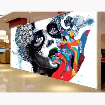 

Modern Wall Paper Mural Stickers Girls Bedroom Background Photo Wallpaper Home Bar Decor 3 D Self Adhesive Vinyl/ Silk Wallpaper