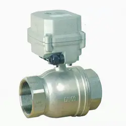 Новые ботинки крутящий момент DN32, DN40, DN50 G1 1/4 ", G1 1/2", G2 "12 ~ 24vac/dc нержавеющая сталь моторизованный шаровой клапан с ручным управлением