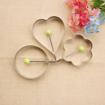 

Fried Egg Frying Mold Kitchen Gadgets Stainless Steel Egg tools Love Flower Round Star Molds Kitchen Tools
