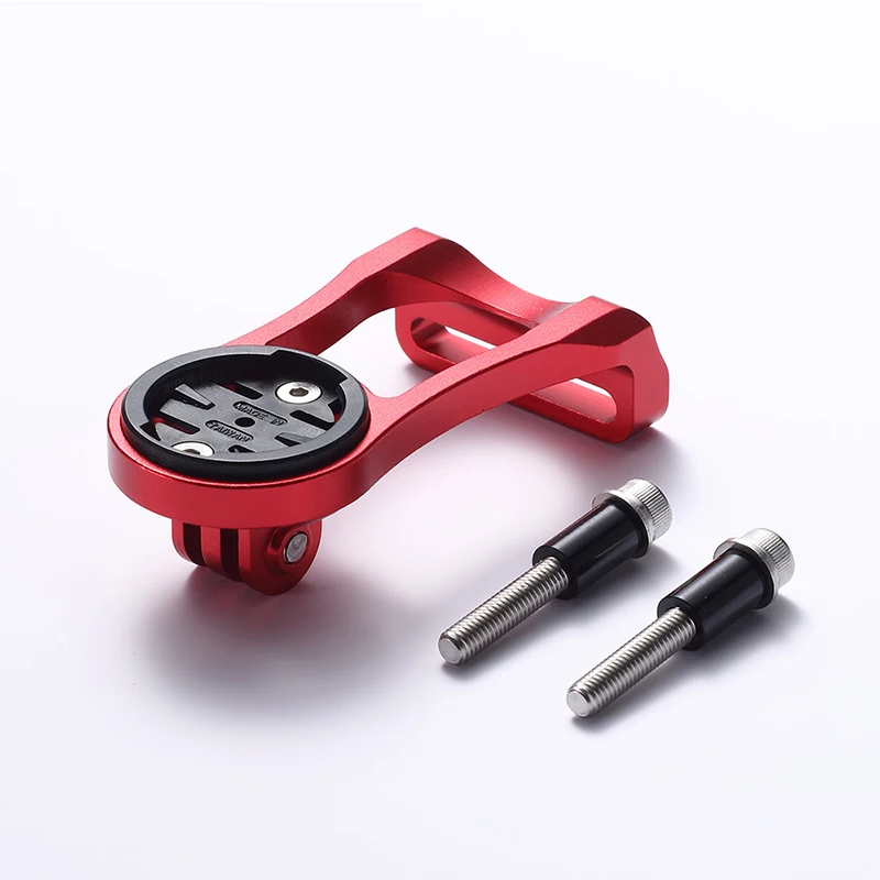 Bike Stem Extension Computer Mount GPS Bracket Holder For GARMIN Wahoo Bryton Cateye Sigma Computer Camera Holder - Цвет: Wahoo Red