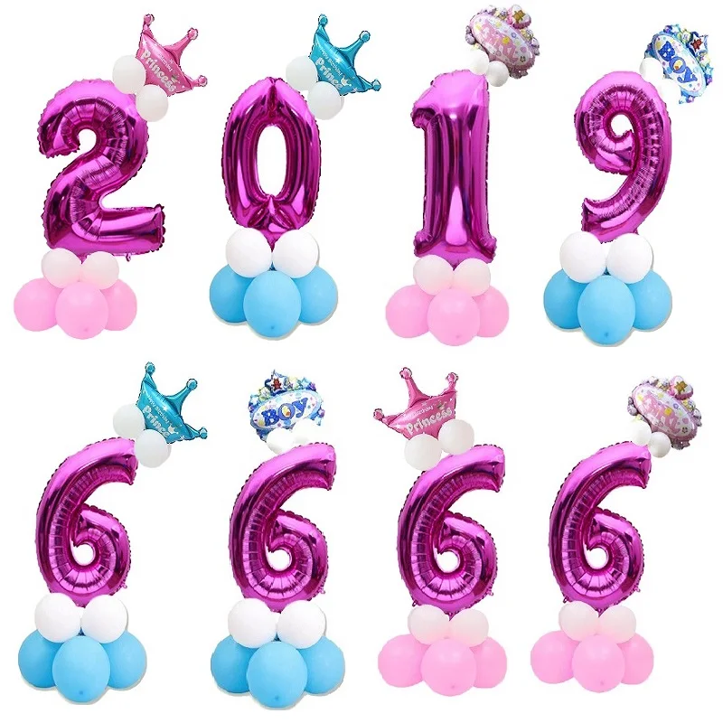

1set Birthday Balloons Children Number Foil Balloons 1 2 3 4 5 6 7 8 9Years Happy Birthday Party Decoration Kid Balloon Supplies