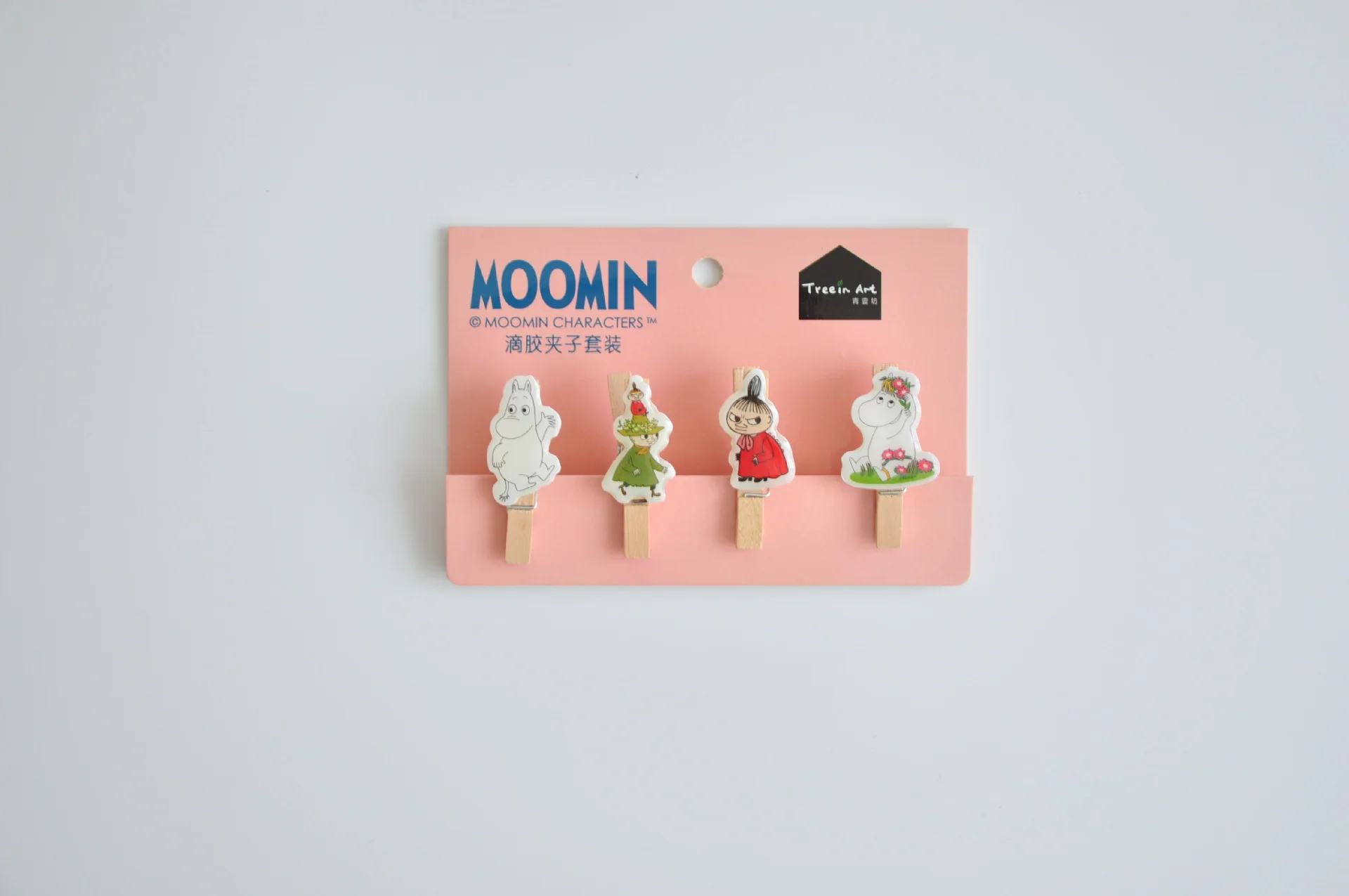 Creative Moomin Series Wooden Photo Clip with Hemp Rope Wall Decoration Message Clip Wedding Decoracion De Fiestas Y Eventos 