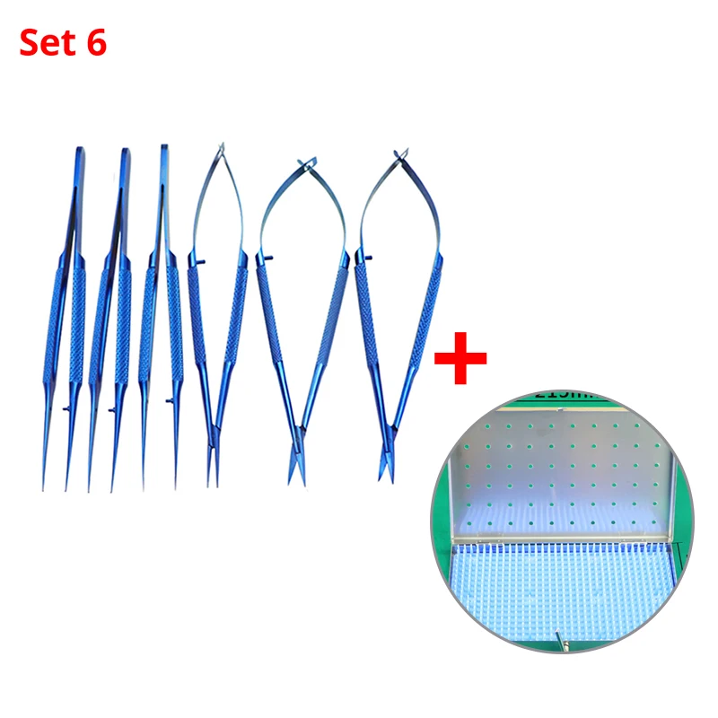 Титановое микрохирургическое офтальмологическое оборудование, медицинский хирургический инструмент 14 см/16 см/18 см, набор инструментов 4#/set5#/set6#/set7#/set8