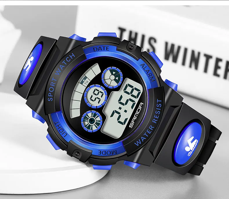 Сандалии Роскошная брендовая мужская Спорт на открытом воздухе Часы мужские водонепроницаемые цифровые часы мужские модные повседневные