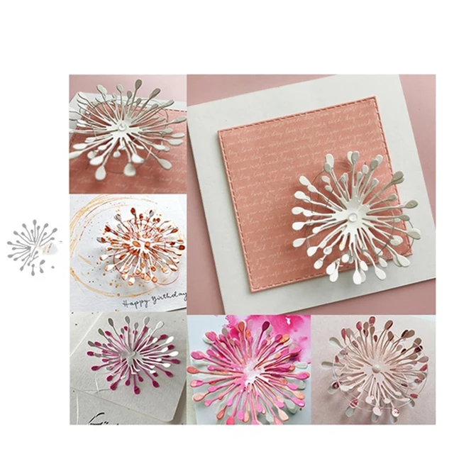 Romantic Flower Circle Metal Cutting Dies for Scrapbooking Album Cards Making JB