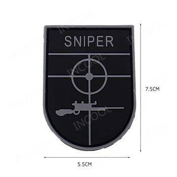 

Sniper Patch Scope Crosshair Military Patch 3D PVC Tactical Badges Combat Rubber Patches For Clothing Backpack Bags