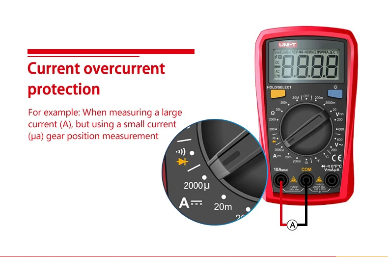Tablete multímetro digital ut33a + faixa automática